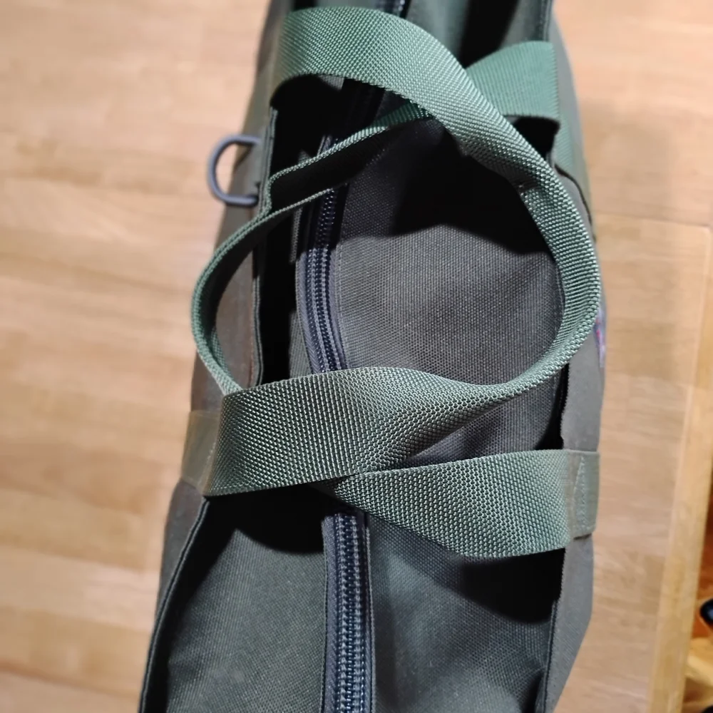 L.L. Bean Olive Green Duffel with Embroidered Maine Patch